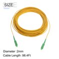 thumbnail image 2 of Unique Bargains 1Pcs 98.4 Pieds Monomode Simplex Câble de Patch Fibre Optique LSZH Fibre Jumper Optique SC/APC vers SC/APC pour Commutateurs de Routeur, 2 of 6