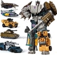 thumbnail image 3 of Haizhixing Ensemble 6 en 1 Jouets de Transformation Garçon Devastator Figurine d'Action Robot Véhicule d'Ingénierie Voiture Avion Modèle Enfants H903, 3 of 4