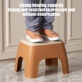 thumbnail image 3 of SIYTUAU Orange Home Plastic Small Square Stool With Stackable Structure And Non Slip Foot Pads For Living Room Bathroom 12.6 X 10 X 7.1 Inches Orange, 3 of 6