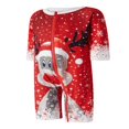 thumbnail image 3 of Christmas Family Pajamas Set Matching Sleepwear Deer Snowflake Print Pullover + Pants Set, 3 of 8