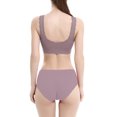 thumbnail image 4 of XZNGL Womens Non Steel Ring Adjustable Gathered Buckle Lace Bra Set, 4 of 6