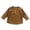 Coffee, variant on Yuyuzo Infant Baby Boys Girls Clothes Long Sleeve Crewneck 2 Button Ribbed Velvet Thermal Bottom Shirt for Kids