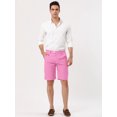 thumbnail image 2 of INSPIRE CHIC Men's Stripe Flat Front Mid Rise Chino Walk Shorts, 2 of 7