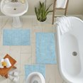 thumbnail image 4 of Boovnll Bathroom Rugs Set of 3, Super Absorbent Soft Chenille Solid Color Toilet Mat, Bath Mat Non-Slip Backing Quickly Drying for Bathroom, Kitchen, Pool, Bath Mats for Bathroom, 4 of 8