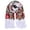 White, variant on Russian Babushka Womens Scarf Shawl Wrap Traditional Retro Ukraine Style Printed Tassels Long Scarfs