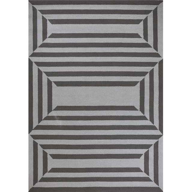 HomeRoots 352824 5 x 7 ft. UV-Treated Polypropylene Charcoal Area Rug