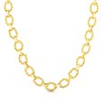 thumbnail image 1 of Collier pour Femmes en Or Jaune 14k avec Chaîne Ovale Texturée, 18 Pouces, 1 of 1