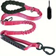 thumbnail image 1 of CNKOO Heavy Duty Bungee Dog Leash with 2 Padded Handles  6ft/4ft Rope  Reflective Threads for Medium & Large Dogs  4-in-1 Training Leash with Car Seat Belt, 1 of 7