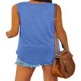 thumbnail image 4 of Women Vest V Neck Sleeveless Solid Color Casual Party Summer Tops, 4 of 9