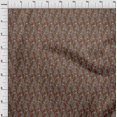 thumbnail image 3 of oneOone Silk Tabby Fabric Leaves & Floral Block Print Fabric By Yard 42 Inch Wide, 3 of 5