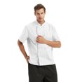 thumbnail image 3 of TopTie Unisex Short Sleeve Cooking Chef Coat Jacket with Adjustable Hat-White-XXL, 3 of 5
