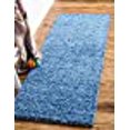 thumbnail image 2 of Unique Loom 3127837 2 ft. 2 in. x 6 ft. 5 in. Solid Shag Runner Rug, Periwinkle Blue, 2 of 5