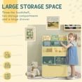 thumbnail image 4 of HOMCOM Kids Bookcase with Storage Drawer for Books, Reading Nook, Green, 4 of 10