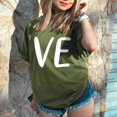 thumbnail image 1 of Hot Sale!! T-Shirts de la Saint-Valentin pour Femmes Imprimés Graphiques Mignons Léopard Cœur Amour T-Shirts Décontractés Manches Courtes Col Rond Ag + TP, 1 of 7