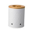 thumbnail image 1 of DOLITY Kitchen Vegetable Storage Tin Potato Onion Garlic Storage Bin with Lid Kitchen Storage Canister for Kitchen Countertop Pantry White Small, 1 of 9