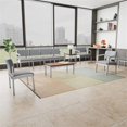 thumbnail image 2 of Lenox Steel Reception Waiting Room 2 Seats Chair / Silver Steel / Brown, 2 of 5