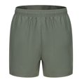 thumbnail image 1 of Timegard Mens Shorts Plus Size Summer Elastic Wait Solid Color Side Split Casual Slim Fitting Shorts, 1 of 7