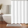 thumbnail image 2 of Plain Color Waterproof Polyester Shower Curtain, Thickened Bathroom Partition Curtain with Rust-Proof Grommets 60x72 Inch Lightweight & Odorless, 2 of 6