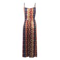 thumbnail image 5 of RKSTN Robes Sexy pour Femmes Col en V Sans Manches Robes Imprimées Ajourées Maxi Robe, 5 of 5