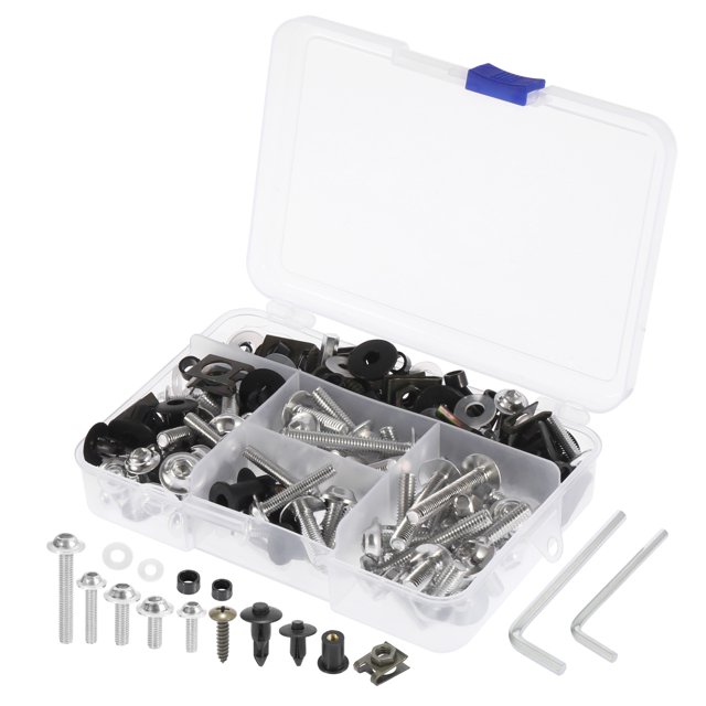 Unique Bargains 195pcs Corps de Carénage de Moto Boulons Fixation Clip Vis