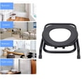 thumbnail image 4 of Chaise de Toilette Pliante, Toilette Portative, Chaise de Toilette Pliable pour Camping, Randonnée, Voyage, Voiture, Urgence, Adultes et Personnes Âgées, 4 of 7