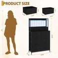 thumbnail image 2 of Commode Intelligente à 11 Tiroirs en Tissu avec Station de Recharge Intégrée, Recharge Sans Fil et Lumières DEL RVB, Conception Industrielle Anti-Basculement, Armoire de Rangement pour Chambre en Plusieurs Couleurs, 2 of 7