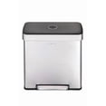 thumbnail image 4 of Step N’ Sort 60L Dual Trash & Recycling Bin – 2 x 30L Kitchen Garbage Can, Hands-Free Step Pedal, Soft-Close Lid, Fingerprint-Resistant Stainless Steel, 4 of 9
