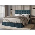 thumbnail image 4 of HMD Larry King Tufted Upholstered Panel Bed, Denim Blue, 4 of 5