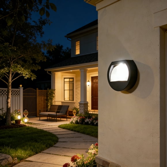 Kieccall Solar Outdoor Wall Light Waterproof Step Light LED Pathway Lamp for Garden Stair Patio Courtyard Lighting