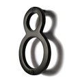 thumbnail image 3 of NACH Floating Mount House Address Shadow Number For Outside or Inside, Mailbox Number For Outside, Front Door, Garage Door, Maximum Rust Protection, Black Aluminum, 8 inch, Number 8, HH-SDW8-BLK-8, 3 of 15