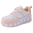 thumbnail image 1 of Chaussures de Patin Lumineuses pour Filles, Espadrilles à Semelles Épaisses avec Roues, Rechargeables par USB, Roulettes, Chaussures Mode, 1 of 8