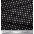 thumbnail image 2 of Soimoi Black Poly Georgette Fabric Tree Christmas Print Sewing Fabric Yard 52 Inch Wide, 2 of 3