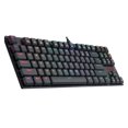 thumbnail image 1 of Refurbished Redragon K607 Mechanical Gaming Keyboard, Tenkeyless 87-Key, RGB LED Backlit, Low Profile, Dustproof Blue Switches, 1 of 9
