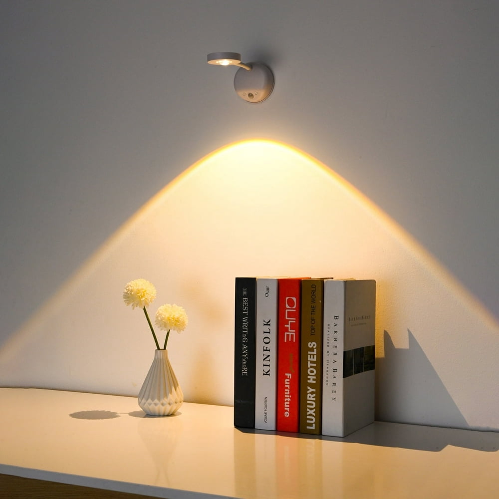 HAOAN Wireless Picture Light Battery Operated  Painting Light with Motion Sensor and Stepless Dimming  Art Display Light for Picture Frame  White