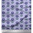 thumbnail image 1 of Soimoi Poly Georgette Fabric Leaves & Floral Block Decor Fabric Printed Yard 52 Inch Wide, 1 of 3