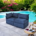 thumbnail image 2 of Ensemble modulaire de fauteuils Flexiform sans accoudoir, bleu, 2 of 7