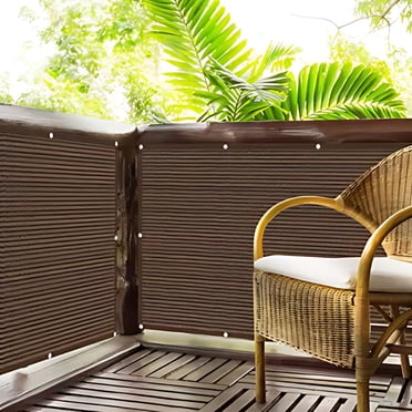 EGNMCR Bon Brun Café Filet d'Ombrage Perforé pour Cour Balcon Privé et Protection des Plantes Écran Solaire Perforé avec Bords Enveloppés