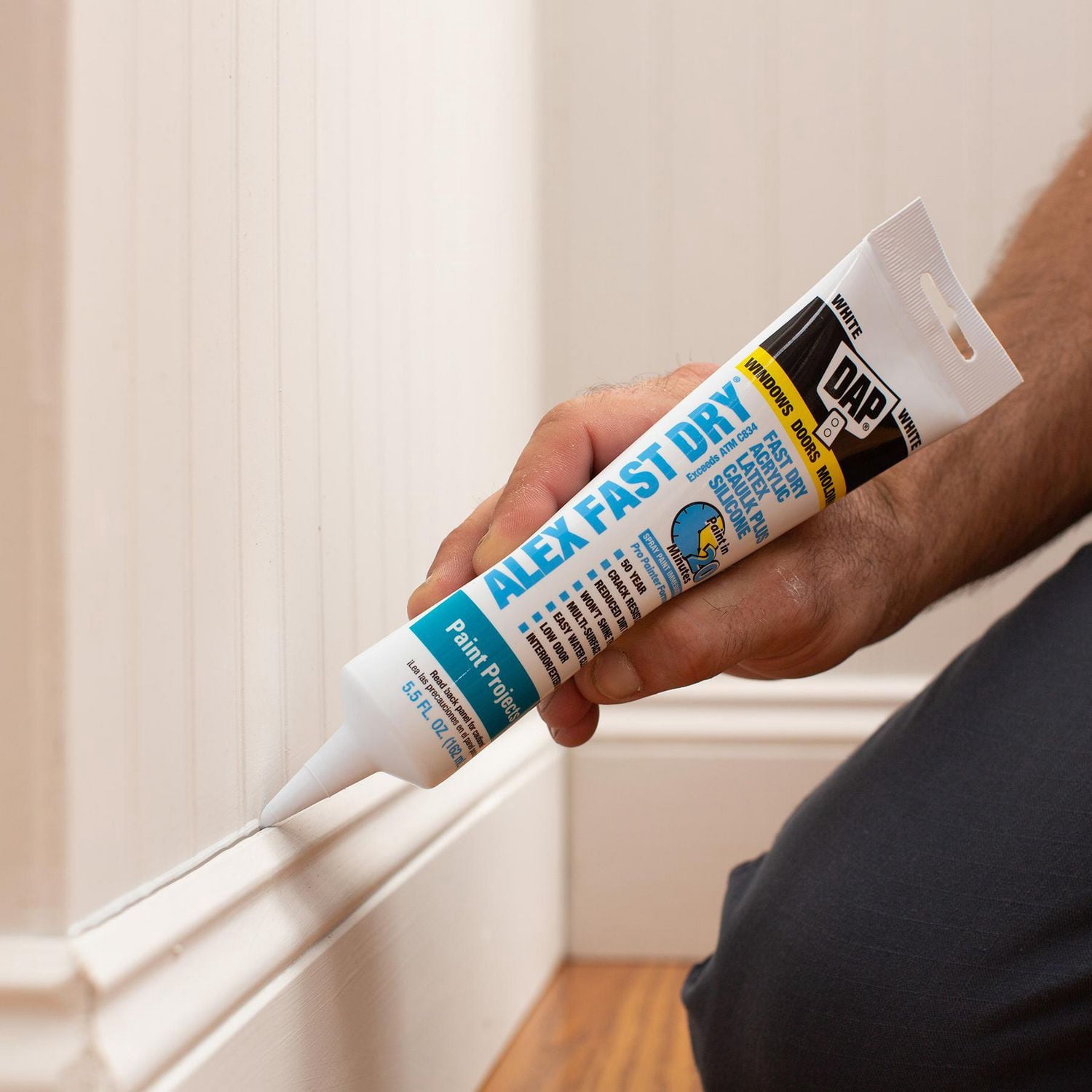 DAP Alex Plus All-Purpose Acrylic Latex Caulk Silicone, 300ml, White
