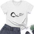 thumbnail image 4 of Plebaso T-Shirt Imprimé pour Femme Décontracté à Manches Courtes, T-Shirt Graphique à Col Rond, T-Shirts Amples d'Été 2025, 4 of 4