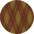 thumbnail image 1 of Ahgly Company Machine Washable Indoor Round Transitional Dark Bisque Brown Area Rugs, 4' Round, 1 of 7