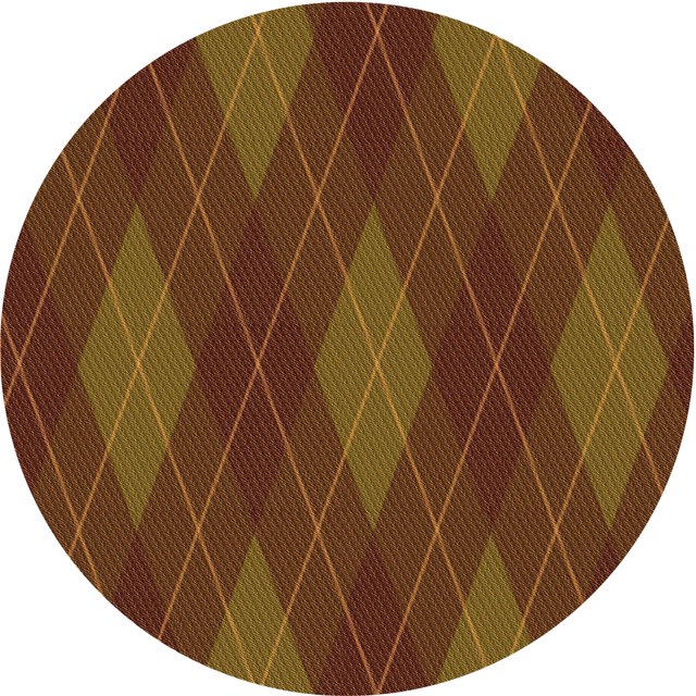 Ahgly Company Machine Washable Indoor Round Transitional Dark Bisque Brown Area Rugs, 4' Round