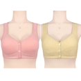 thumbnail image 3 of 2PC Women‘s Front  Side Buckle Lace Edge Without Steel Ring Movement Seamless Gathering Adjustment Yoga Sleep Large Bra, 3 of 3