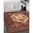 thumbnail image 2 of Ahgly Company Indoor Rectangle Traditional Orange Brown Persian Area Rugs, 8' x 12', 2 of 6