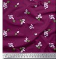 thumbnail image 1 of Soimoi Tissu Rayonne Feuilles & Azalia Imprimé Floral par la Cour 56 Pouces de Large, 1 of 5