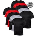 thumbnail image 1 of Blank Activewear Lot de 10 T-Shirts pour Hommes, Tissu de Performance à Séchage Rapide, 1 of 4