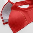 thumbnail image 4 of Yuzhih Womens Everyday Bra Front Closure Full Coverage Comfortable Front Button Bras Wireless Push up Bralettes with Support, 4 of 6