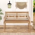 thumbnail image 4 of Gymax 2-Person Garden Bench w/ Wide Backrest & Curved Armrests for Backyard, 4 of 10