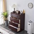 thumbnail image 3 of Better Home Products Isabela Commode à 4 Tiroirs en Bois de Pin Massif, Couleur Acajou, 3 of 8