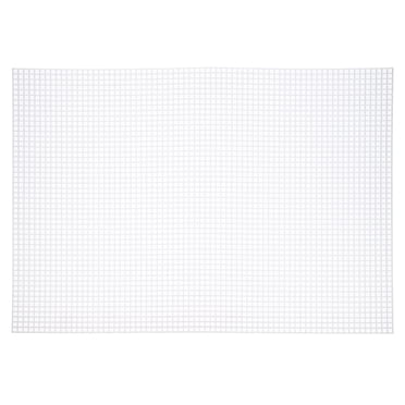 Unique Bargains 6pcs 12'x17' Plastic Mesh Canvas Sheet 6 Count Needlepoint Blank Canvas for Embroidery, White