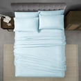 thumbnail image 3 of Ensemble de draps de luxe Swift Home 4 pièces avec taie d'oreiller additionnelle, Twin, Aqua, 3 of 8